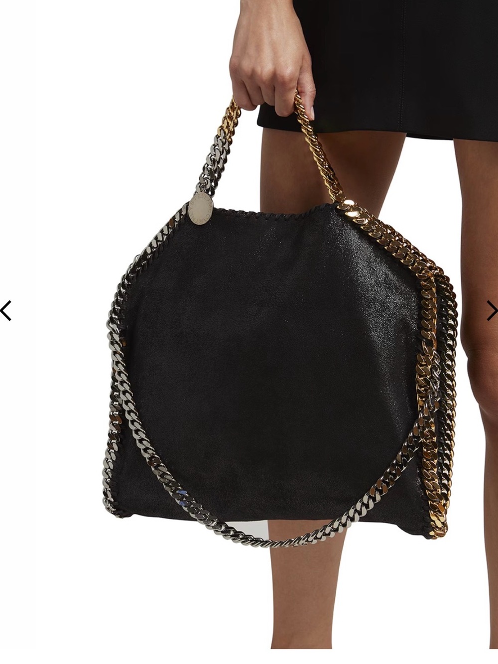 Stella McCartney Black Shoulder Bag with Gold & Silver Chains OP $1595 - Picture 3 of 16